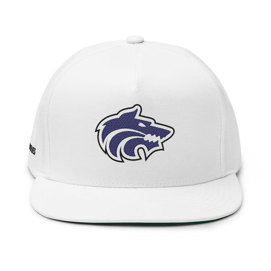 Rising Wolves Snapback Hat (White)