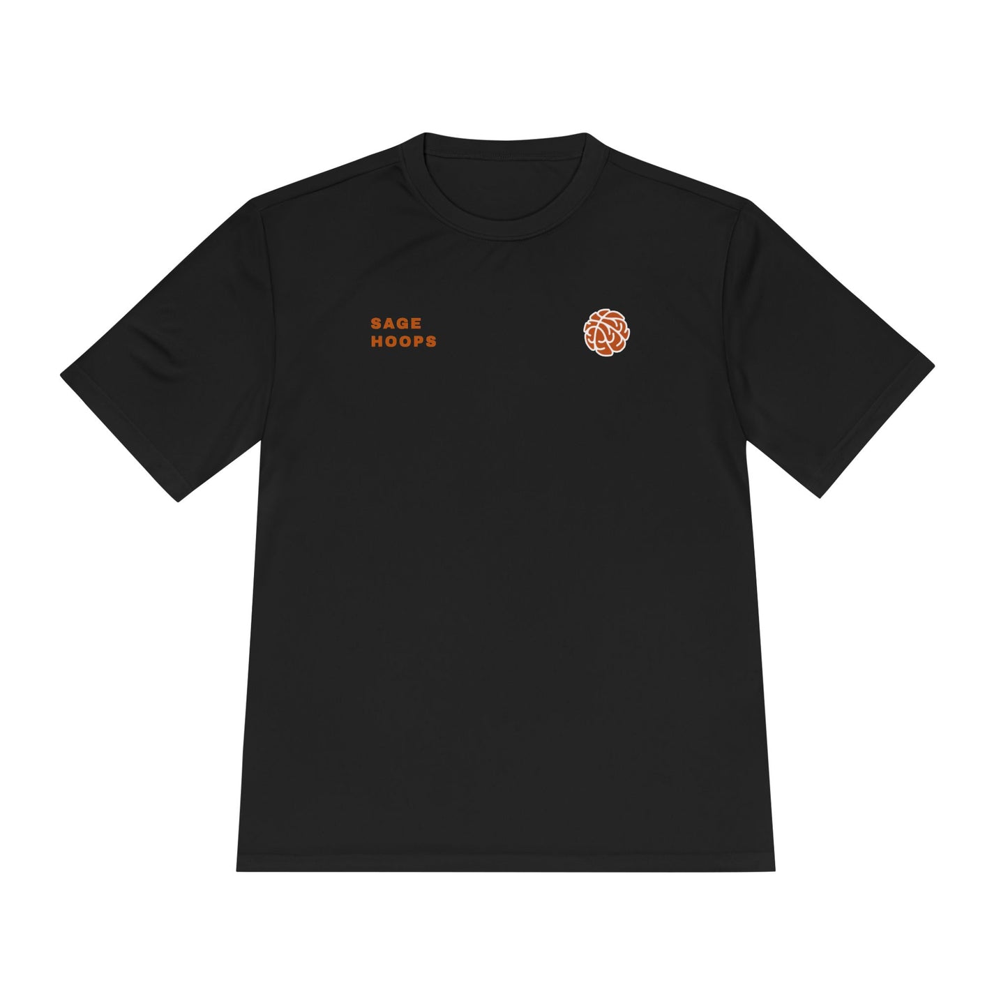 Sage Hoops Ball Moisture Wicking Tee