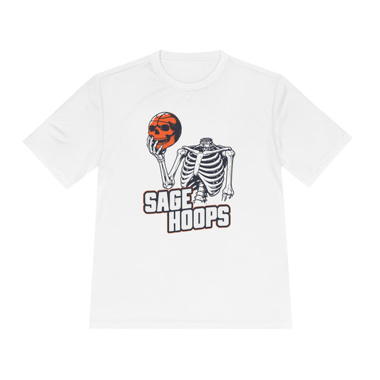 Sage Hoops Moisture Wicking Skeleton Tee