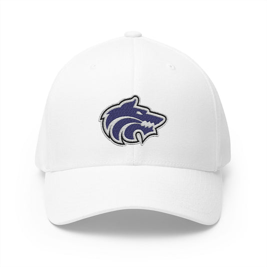 "Rising Wolves" Fitted Hat (White)